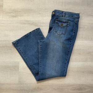 D Jeans Womens Denim Medium Rise Medium Wash Jeans Size 16